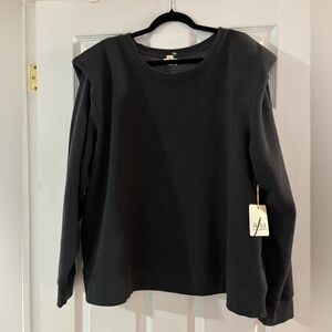 A.N.A  SWEATSHIRT WITH SHOULDER PADS